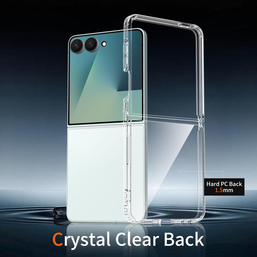 Samsung Z FIip7 transparent phone case folds up and down FIip6 anti-drop 2-in-1 Folding 7 protective case