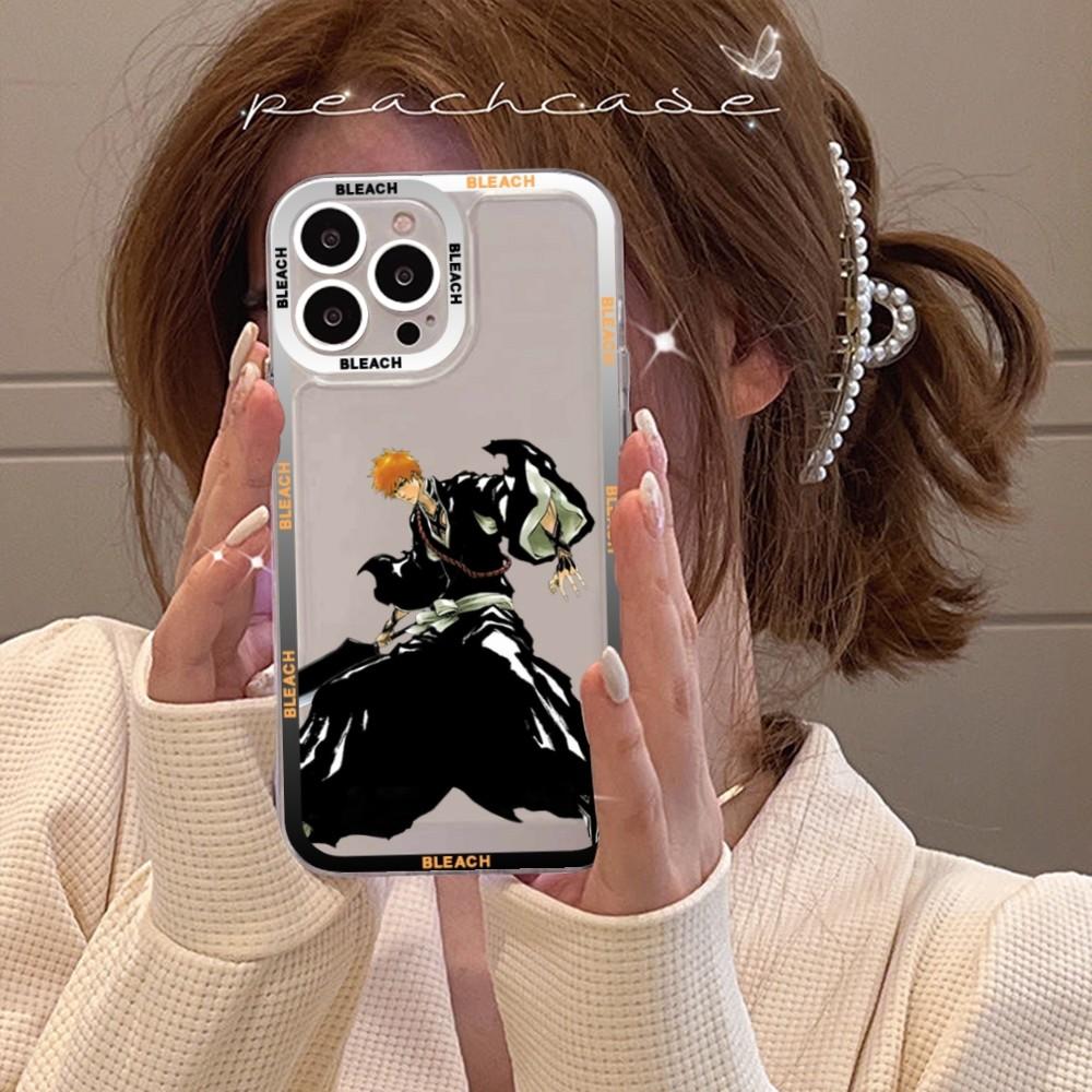 Anime Bleach Kurosaki Ichigo Phone Case For iPhone 15 11 12 13 14 Mini Pro Max XR X XS TPU Clear Case