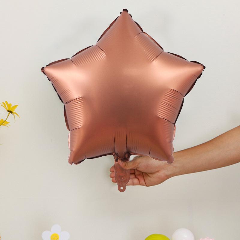 

18-Inch Heart-Shaped Aluminum Film Aluminum Foil Balloon Celebrates Wedding, Valentine S Day Confession, Party Decoration Scene Arrangement 18 inch chocolate pentagram