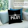 Flugzeugpilot Druck Kissenbezug Kurzplüsch Kissenbezüge Sofa Dekoration Geschenk Zuhause Doppelseitiger Druck Kissenbezug