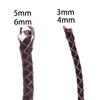 Corda in Pelle Intrecciata Rotonda da 1 metro 3 4 5 6 mm Filo Nero Marrone Rosso Corda in Vera Pelle Fai da Te Bracciale Collana Creazione Gioielli