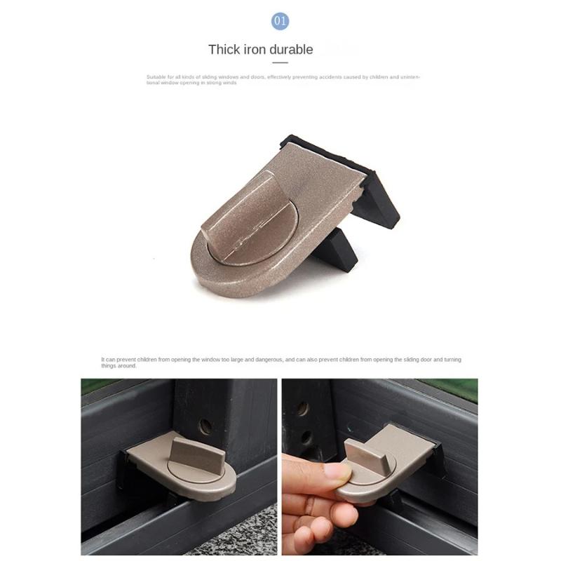 Window Lock, Aluminum Alloy Screen, Fixed Snap, Living Room Sliding Door, Safety Lock, Child Protection, Sliding Door Limiter