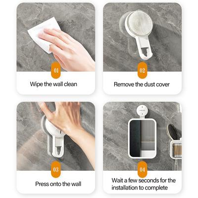 Πολυχρηστικός καθρέφτης μπάνιου χωρίς ομίχλη, καθρέφτης ξυρίσματος με βεντούζα, κατάλληλος για ντους και αξεσουάρ μπάνιου