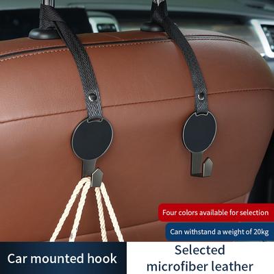 1 Stück Universal Auto Sitzlehnenhaken Tragbarer Metall Leder Auto Befestigungsclip Einkaufstaschen Aufhänger Halter Auto Kopfstützenhaken