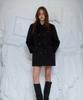 Rosefranz Two-Button Wool Half Coat [Black]