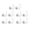 10Pcs/Set Adorable Snail Shape Plant Fixed Clip Good Clamping Wall Mounted Plastic Plant Holder Clip for Home