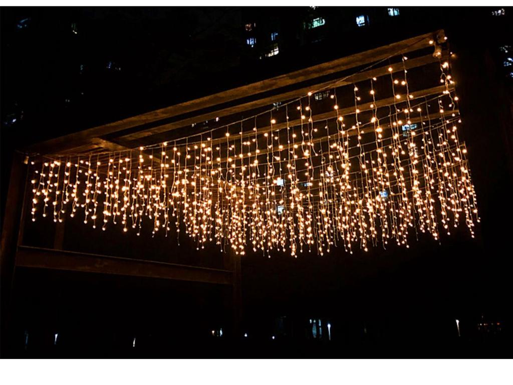 Waterproof LED Solar Fairy String Icicle & Waterfall Lights for Home & Outdoor Decoration