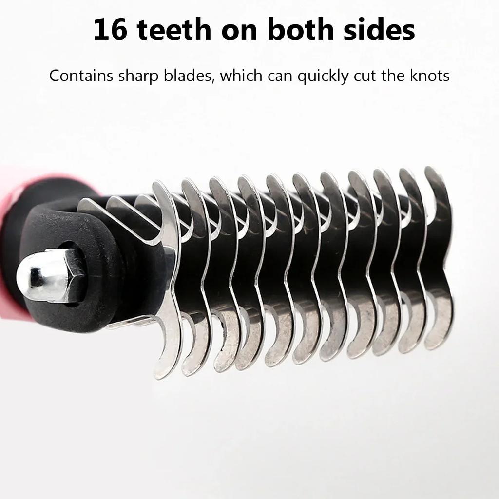 Double-sided Dog Grooming Brush Pet Hair Removal Comb for Cats and Dogs Efficient Shedding Tool 1PC S L