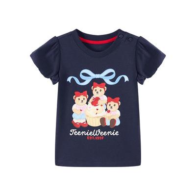 Kids' Printed Puff Short Sleeve Cotton T-Shirt