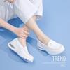Hospital Work Shoes Air Cushioned Nurse Shoes for Women Breathable Flat Heel Comfortable Soft Sole White Thick Sole