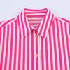 2025 Spring Women's Striped Long Sleeve Loose Shirt - European & American Style
