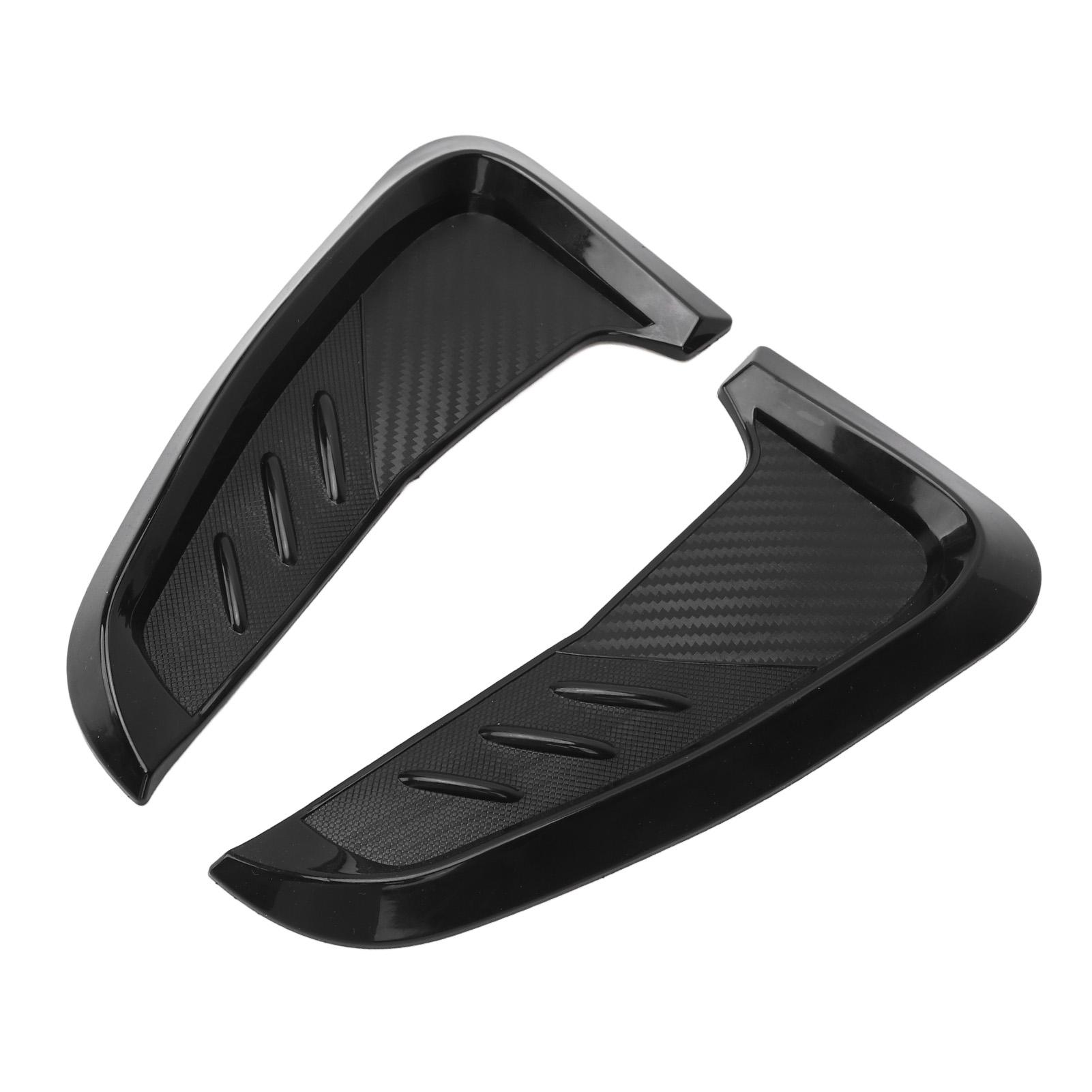 

2 шт. Боковые накладки вентиляционных отверстий брызговика Черные 20 см Левая Правая сторона Вентиляционные отверстия Декоративные наклейки Универсальные для