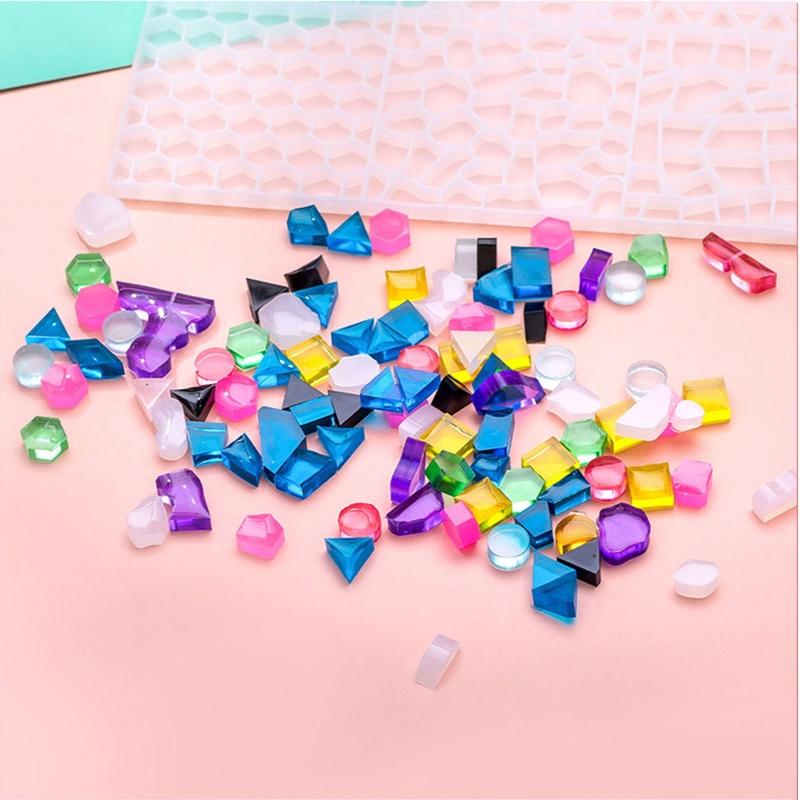 Hexagonal Light Resin Molds Mosaic Shape Decor Box Silicone Molds for Epoxy Resin Casting DIY Home Candlestick Ornament
