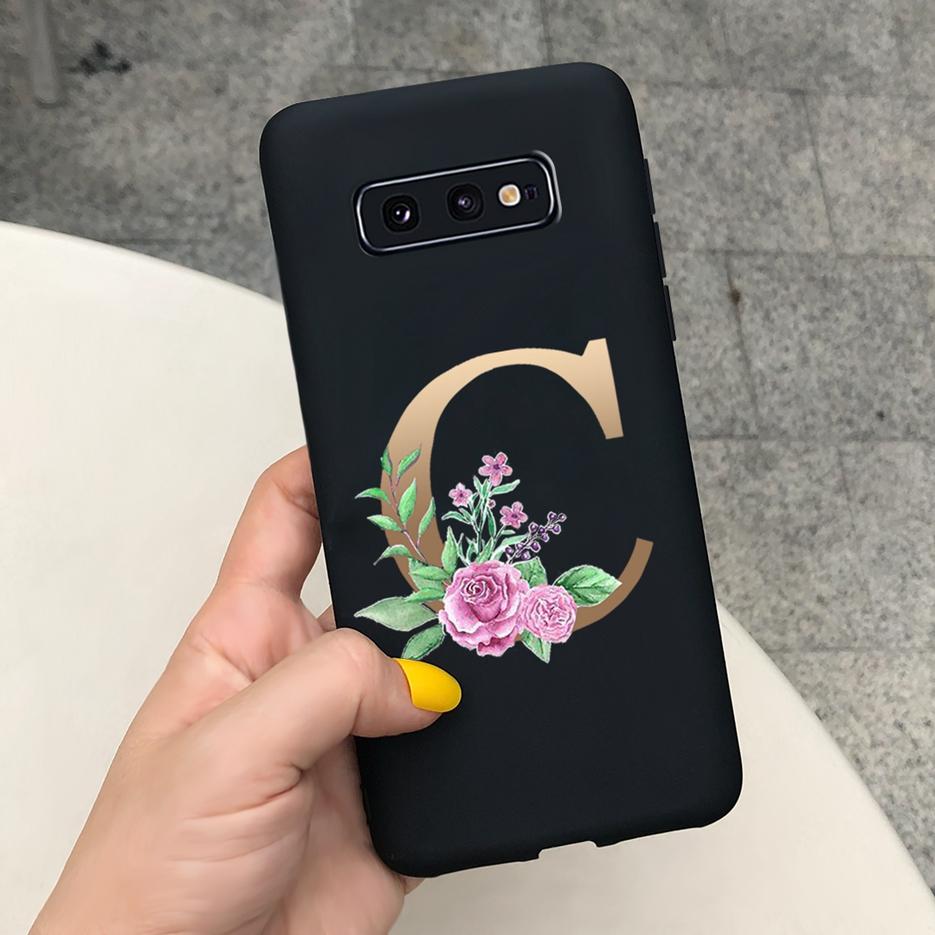 Cute Letters Cover For Samsung Galaxy S10 Plus Case S10 S10e Soft Silicone Phone Back Case For Samsung S10 S10e S10+ Cover Coque