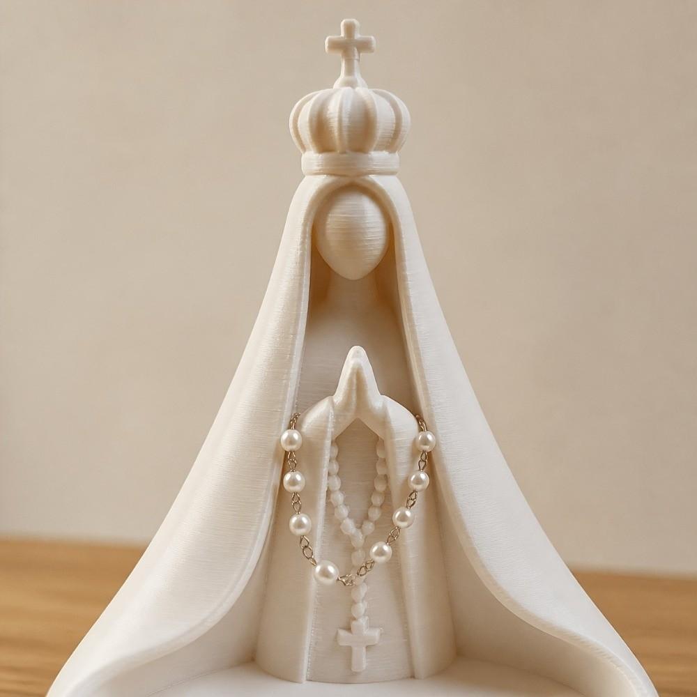 Catholic Virgin Mary Rosary Holder 3D Printing Cross Stitch Bead Dish Study Desk