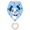 LittleForBig Adult Teething Bib [Ao-chan] Waterproof, Removable Silicone Teething Bib and Silky Bib Set, Blue