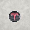 ALL1 4Pcs/set 56mm Black Red Tesla Logo Cap Hub Center Caps Sticker for Tesla Model 3 Y S X Personalized Car Sticker Car Accessories
