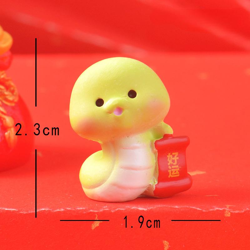 Cute Little Green Snake New Year OrnamentHome Desktop DecorationSimulation Resin Handicraft