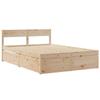 VidaXL Cadre de lit avec tiroirs 140x190 cm bois de pin massif, meuble de chambre à coucher, sommier, lit en bois, lit, lit 3282354