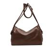 Zipper PU fashion stitching interior zipper pocket shoulder bags  solid color  women's crossbody bags