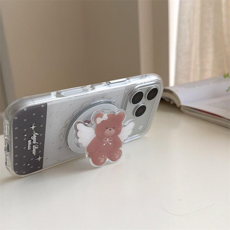 

Angel Bear Magnetic iPhone Case for 17/16 Pro Max/15/14 - High-End Cartoon Star Design iPhone 16 Pro