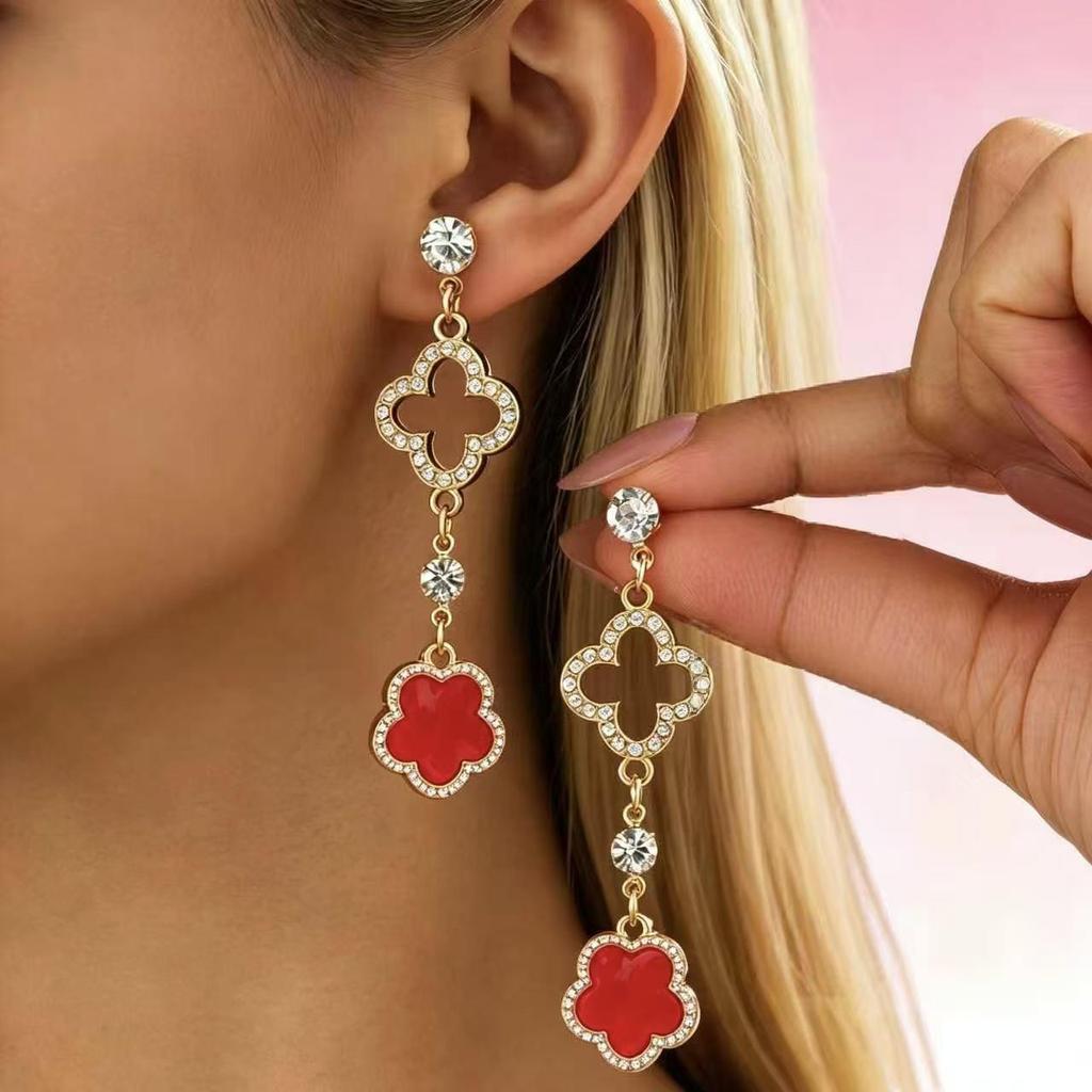 Elegante magnetische Diamant-Ohrclips, perfekt für nicht durchstochene Ohren. Japanisch-koreanisches Modeaccessoire für einen hochwertigen Promi-Look.