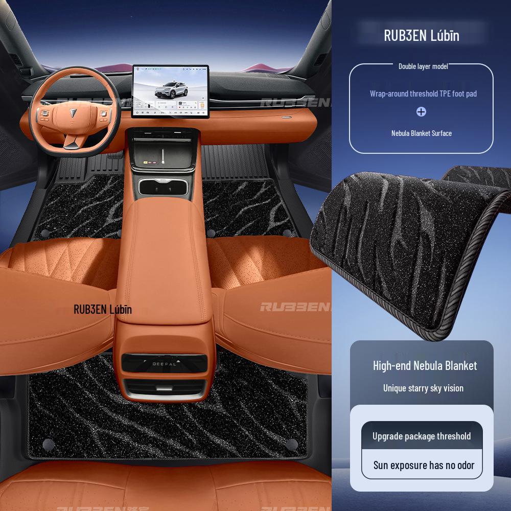 Lubbin TPE Door Sill Mats for Deep Blue S05 - Full Coverage Interior Accessories