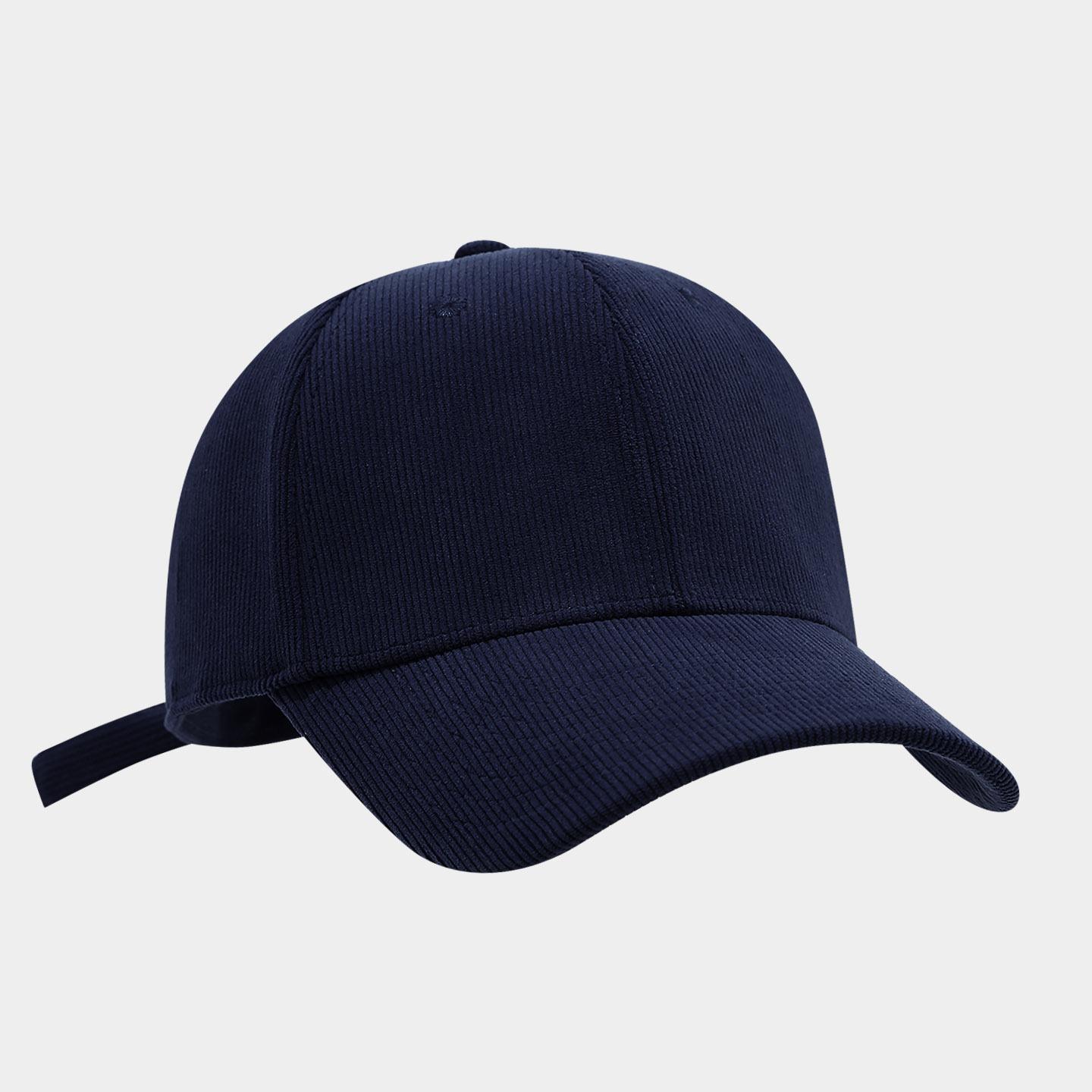Women Autumn Striped Corduroy Baseball Cap Retro Hard-Topped Mountaineering Baseball Cap Women 55-59cm