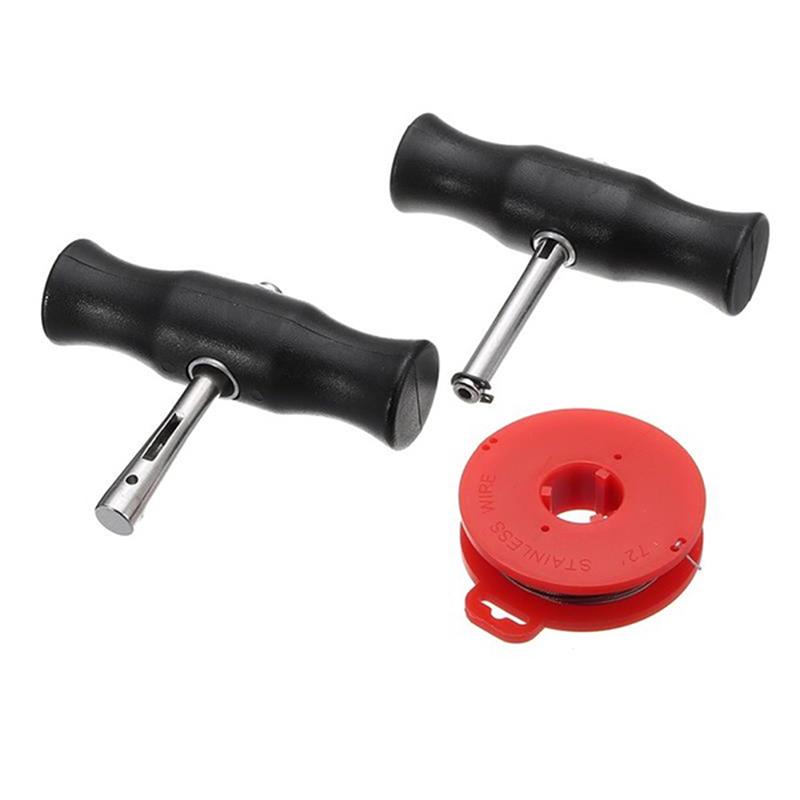 

Инструмент для снятия лобового стекла автомобиля, проволока для резки лобового стекла + комплект ручек чёрный