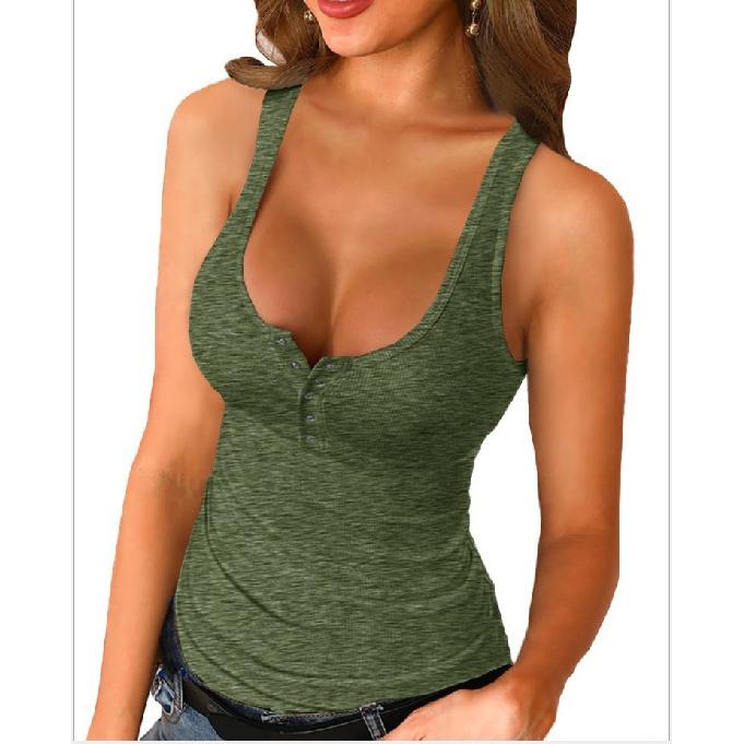 

Новый летний повседневный темпераментный облегающий сексуальный жилет футболка без рукавов подтяжки универсальный топ без бретелек для женщин 5XL армия зеленый