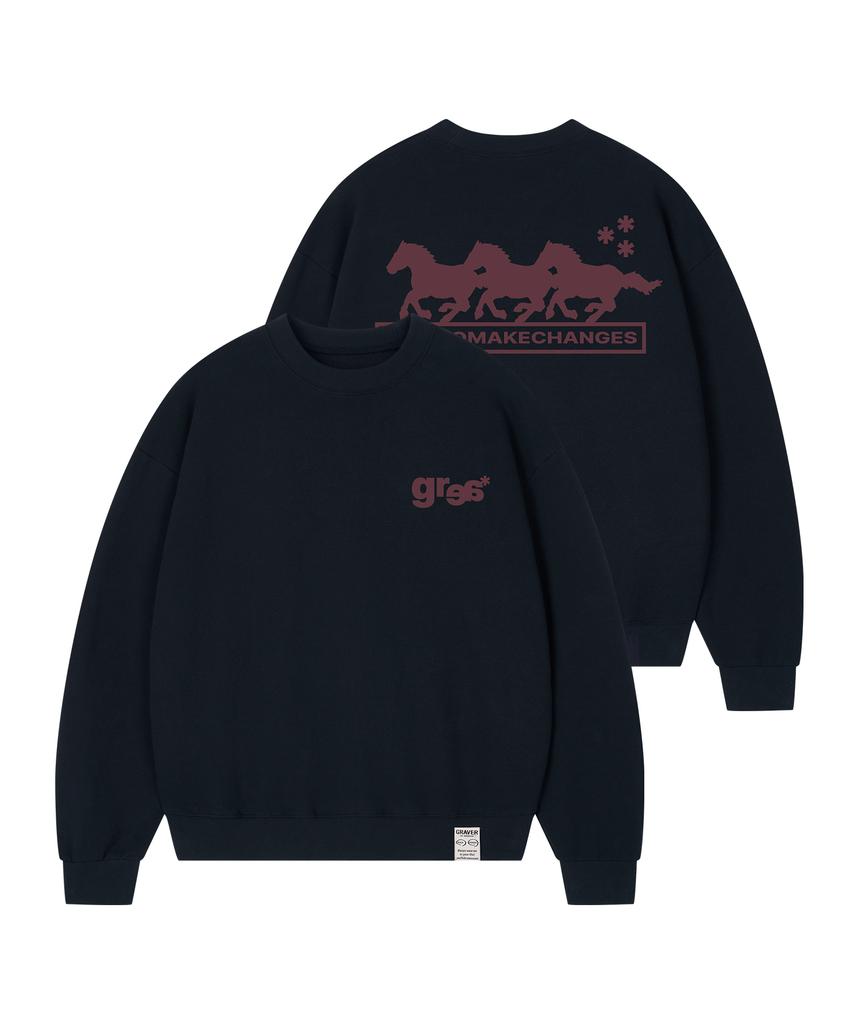 GRAVER [Unisex] 3 Horse Sweatshirt_5 Colors