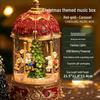 Christmas Carousel Musical Snow Globe: Old Man & Girl Birthday Gift for Children
