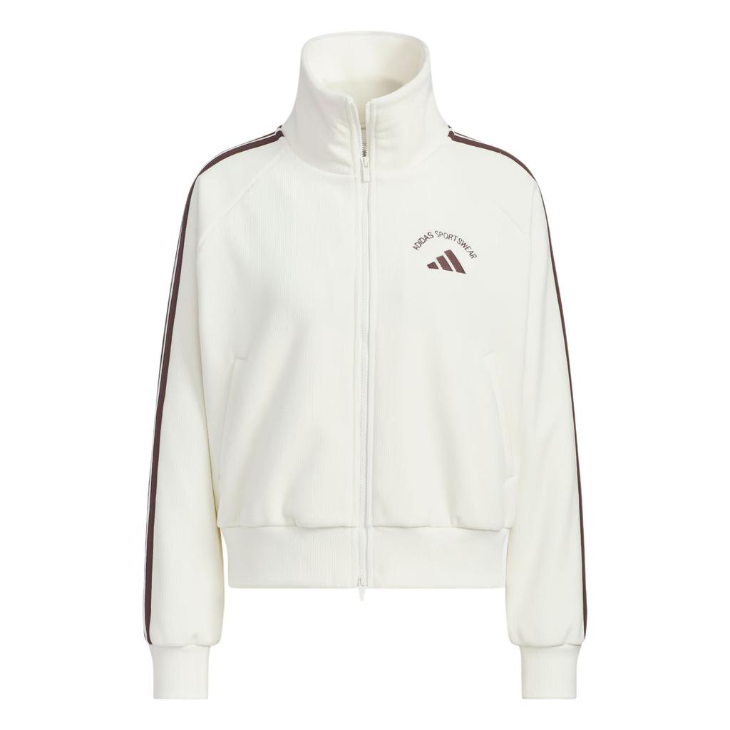 Adidas Sportswear Bonded Fleece Logo Warm Loose Fit Short Jacket Women Jacket KC0036