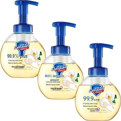 Safeguard Healthy Foam Antibacterial Hand Wash - White Tea Scent (3x300g)