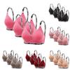 Soutien-gorge de sport sans fil push-up grande taille pour femme avec support anti-affaissement et dos réglable