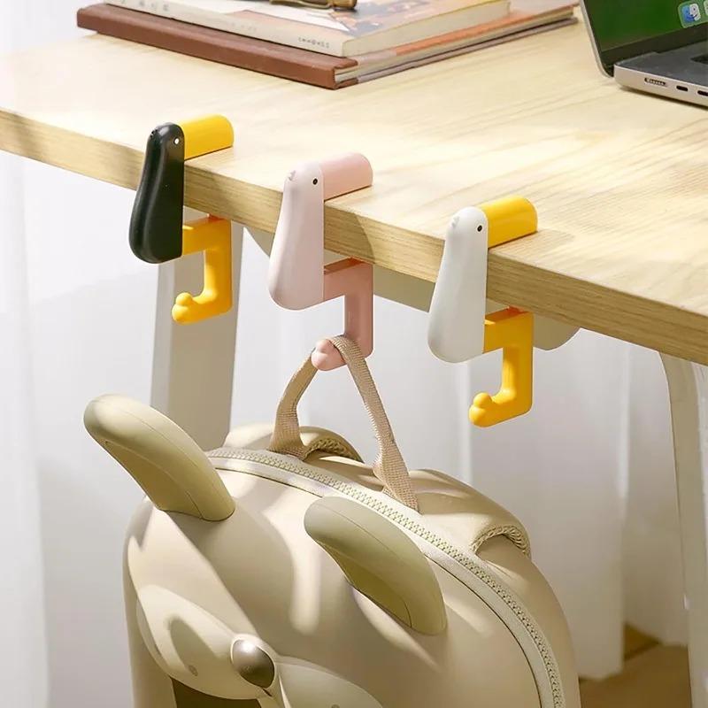 Kids Room Organizer Duck Hook Magic Hanger No Mess Backpack Storage for Desk Door Schoolbag Purse Childrens Space Solution