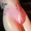 False Vagina Panties Men Crossdresser Briefs Design Low-rise Lace Sexy Underwear Stitching Cross Dressing Fake Smooth Lines