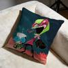 Fashion IInvader Zimful Cushion Cover Soft Decorative Pillow Case Suitable for Bedroom Sofa Car Travel Use