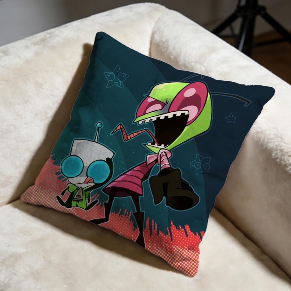 Fashion IInvader Zimful Cushion Cover Soft Decorative Pillow Case Suitable for Bedroom Sofa Car Travel Use
