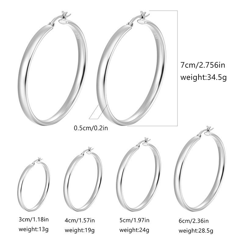 European & American Fashion Geometric Ear Cuff with Copper Curved Exaggerated Large Hoop Earrings