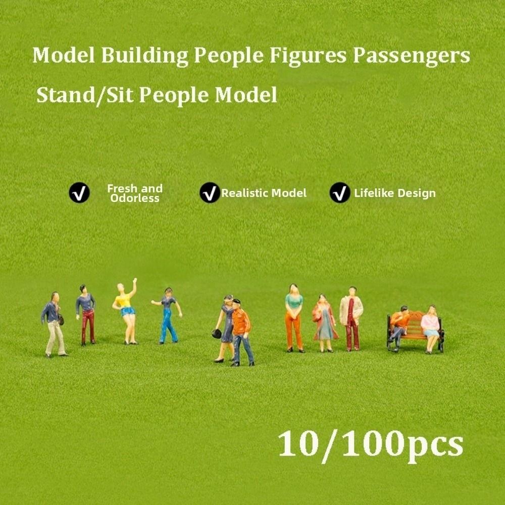 10/100pcs Mixed Color Model Building People Figures 1:30 1:100 1:200 Scale Simulation Doll