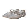 Bridget Birkin Women's Dot Jewel Tulle Flat Pumps (551521), Silver, Size 22.5cm