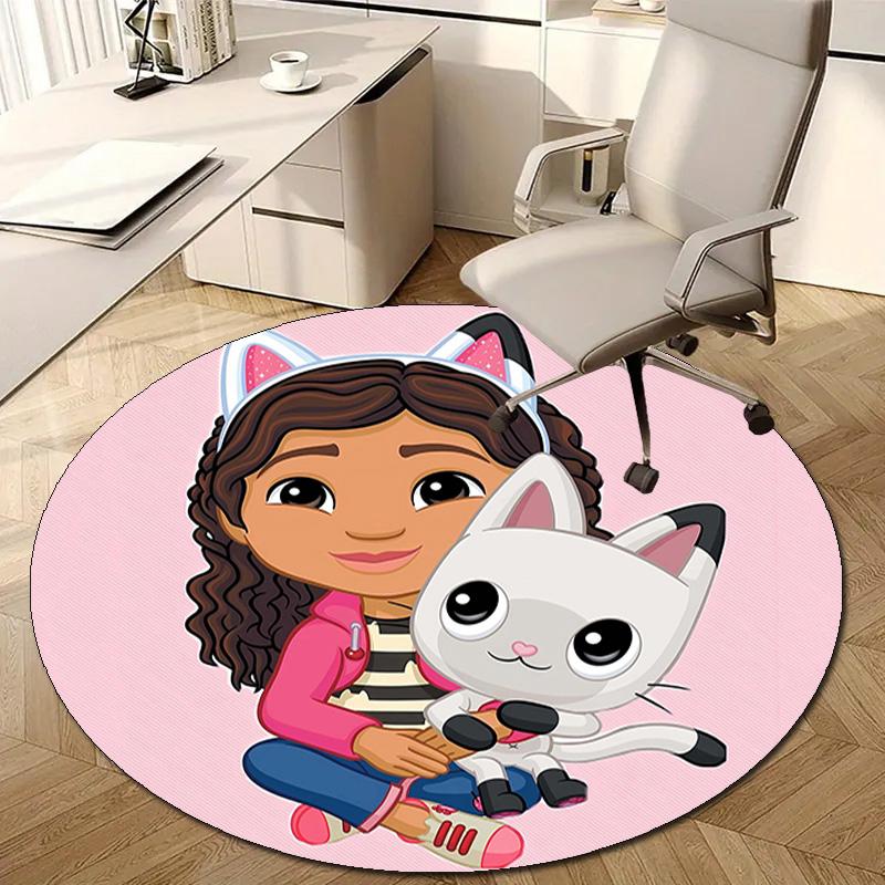 1pc Gaby's Bubble House3 Design Printed Area Round Carpet for Bedroom Living Room Home Decor Rugs Mat Non Slip Mat Rug for Bedside