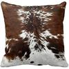 Leaveland Throw Pillowcase 20 X 20 Tri Color Brown Cowhide Print Throw Pillow Cover