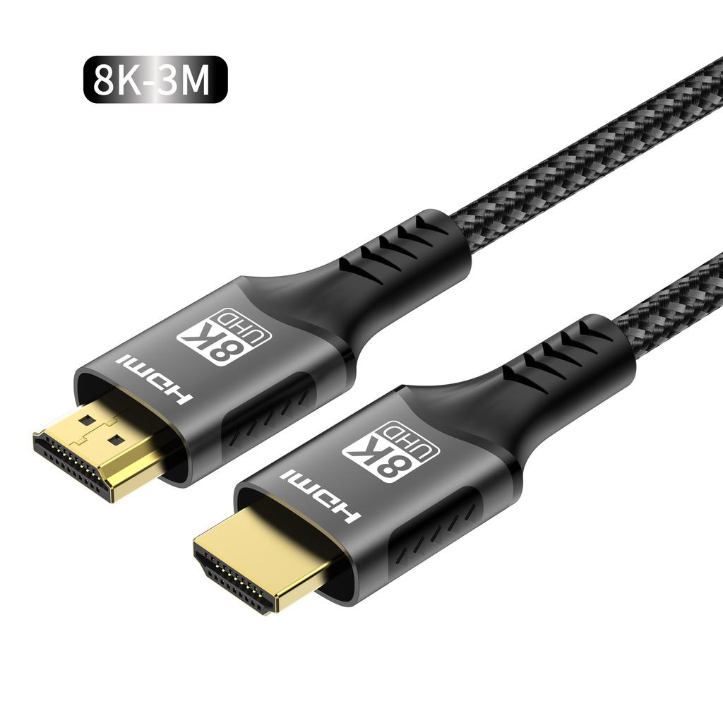 8K HDMI-Compatible 2.1 Cable 8K@60Hz 48Gbps ARC HDCP Ultra High Speed HDR For RTX Video Cable PC Laptop Projector 4K@120Hz HD TV