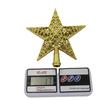 Creative Hollow Plated Pentagram Tree Topper - Gold, Silver, Red Christmas Star Decorations
