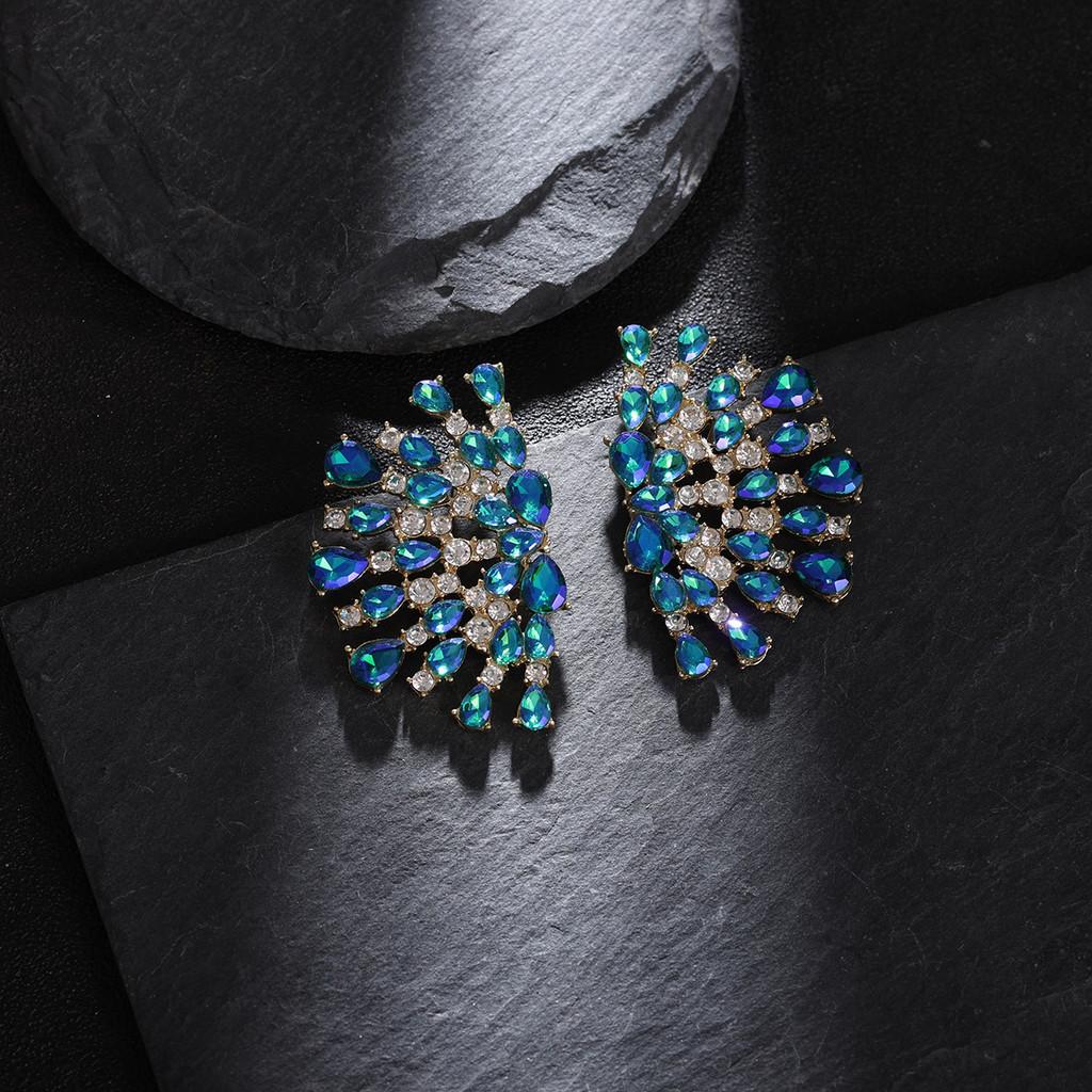Elegant Geometric Water Crystal Earrings For Women Bridal Jewelry Gift