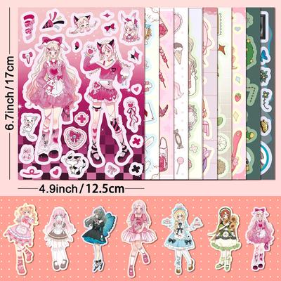 10 Sekunden Dimensionale Sailor Moon Aufkleber Loli Mädchen Charaktere Aufkleber Mädchen DIY Handkonto Aufkleber