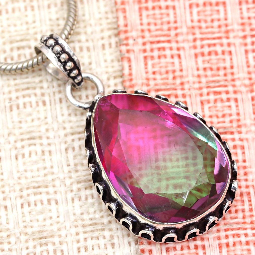 Tourmaline Set Gemstone Gift Wedding Party Bi-Color Pendant,Earring,Ring