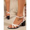Women's Sandals Summer New Slimming Comfortable Versatile Chunky Heel Sandals for Outdoor Wear